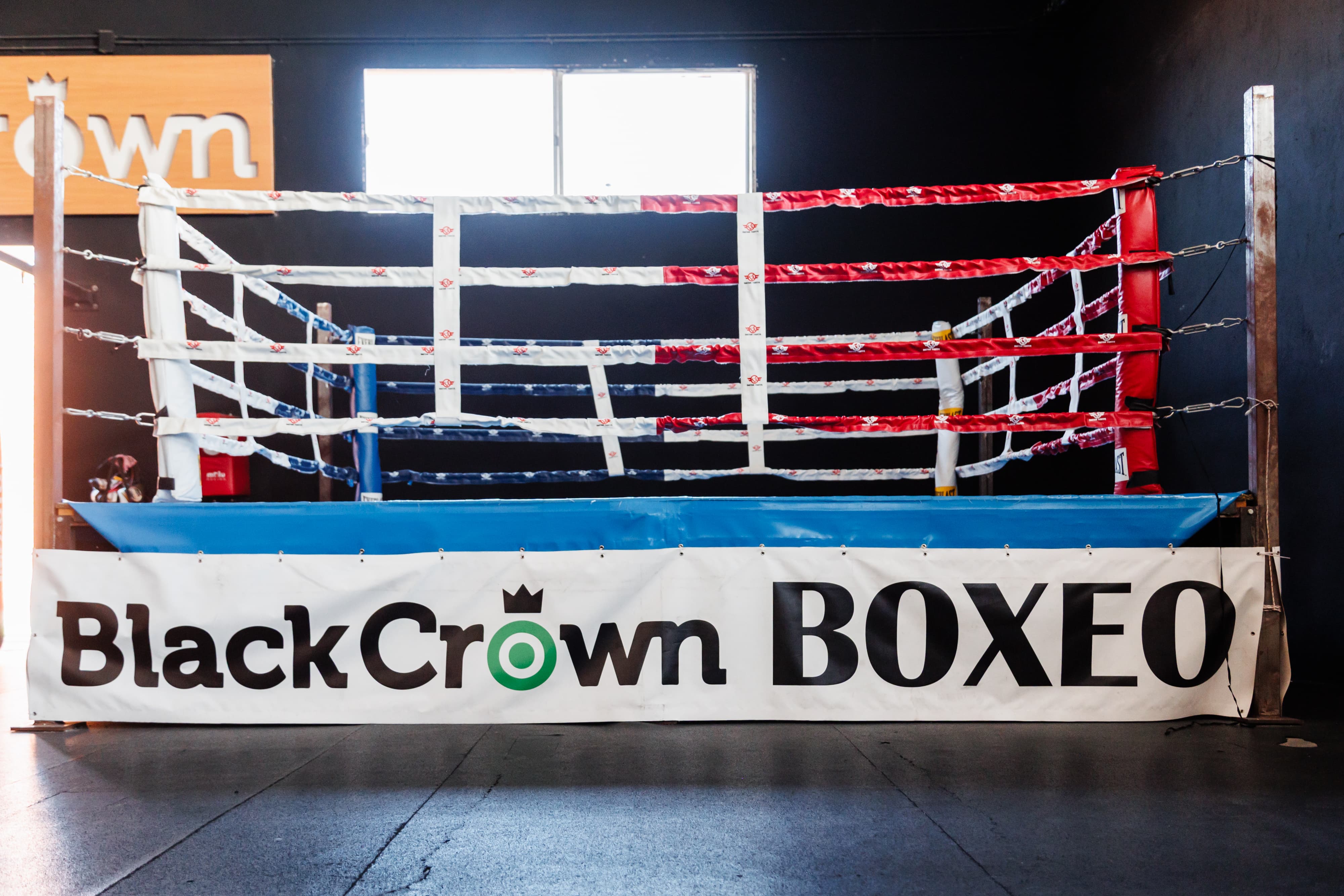 Zona de boxeo en BlackCrown CrossFit Arganda