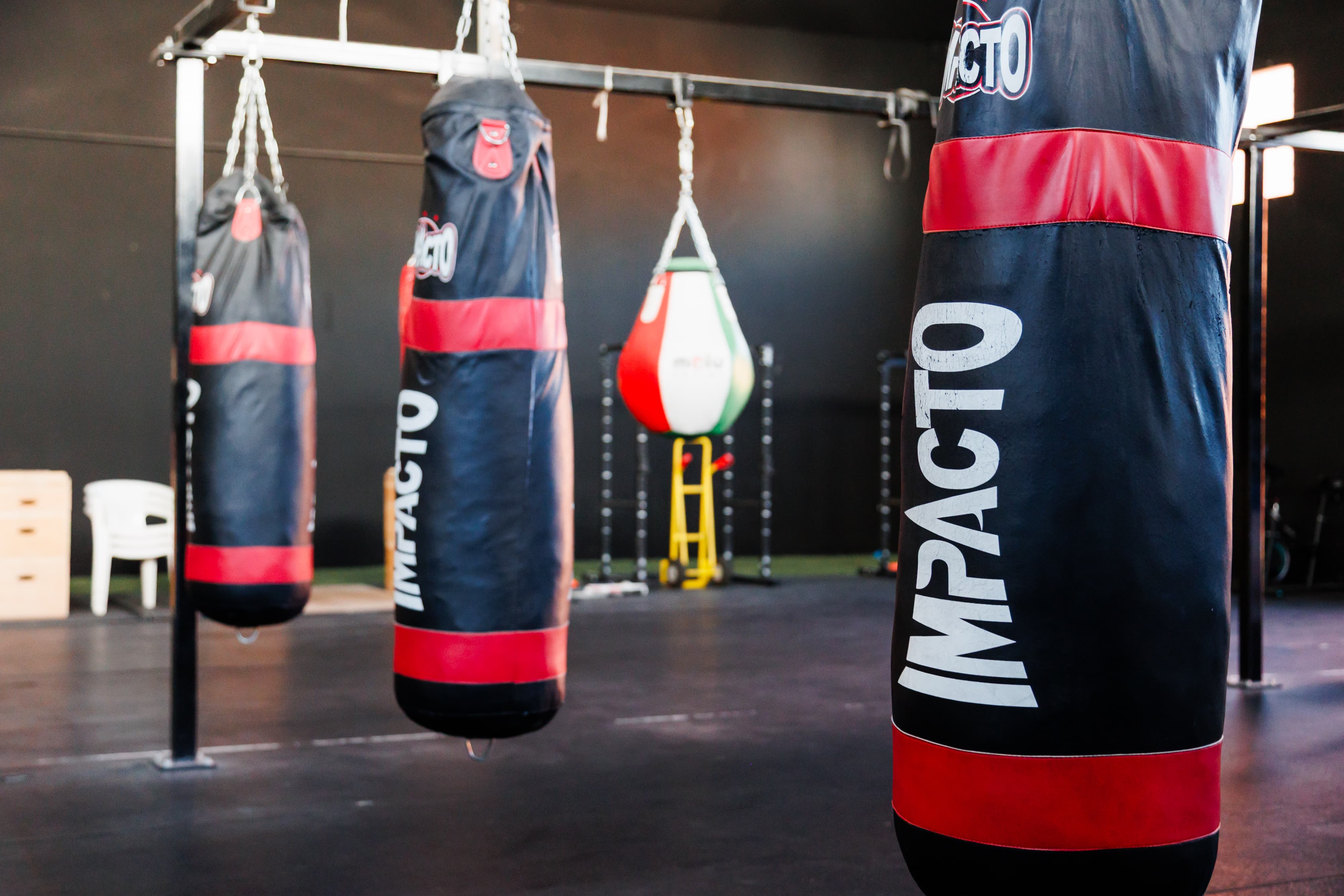 Zona de boxeo en BlackCrown CrossFit Arganda