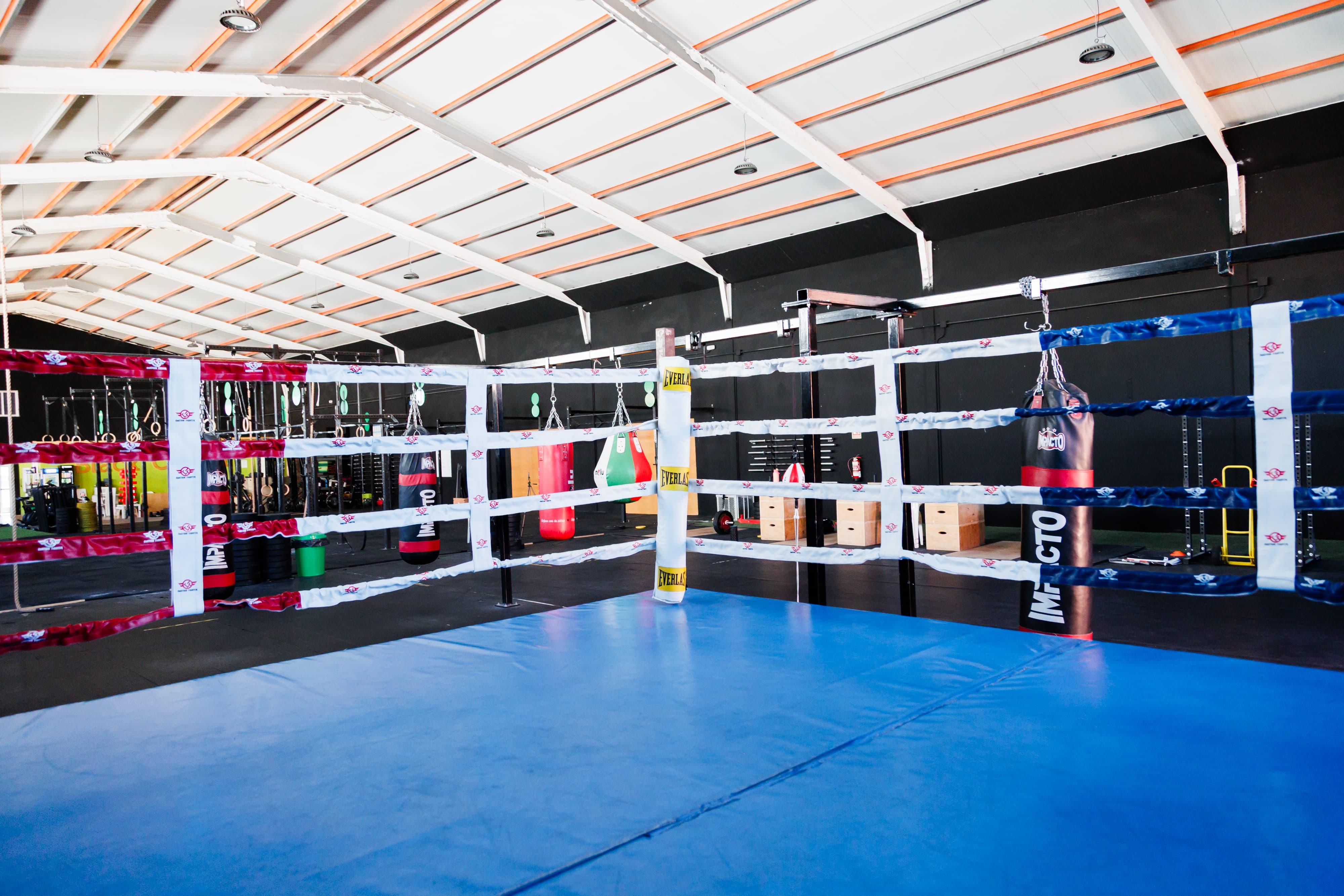 Zona de boxeo en BlackCrown CrossFit Arganda