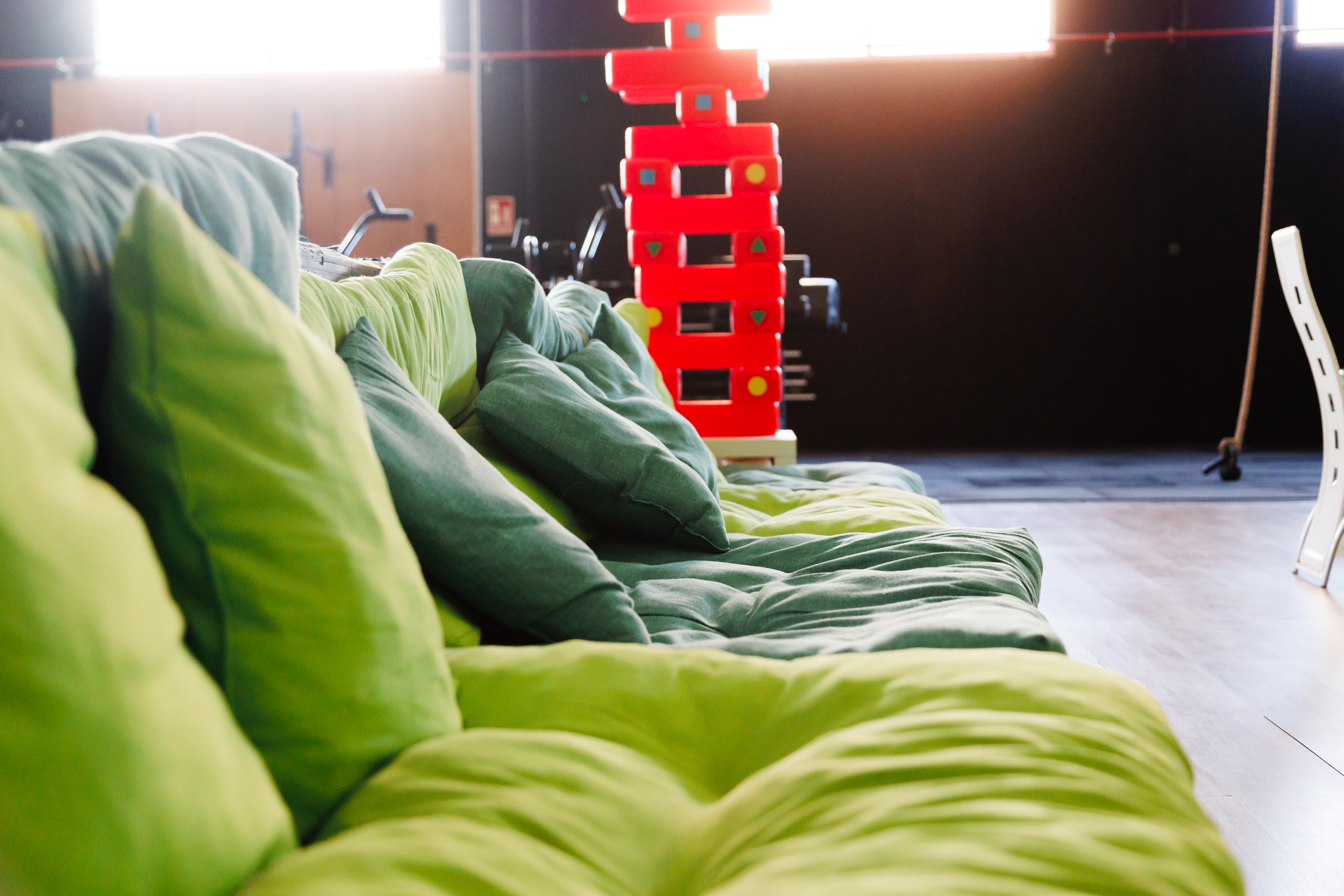 Zona de relax en BlackCrown CrossFit Arganda